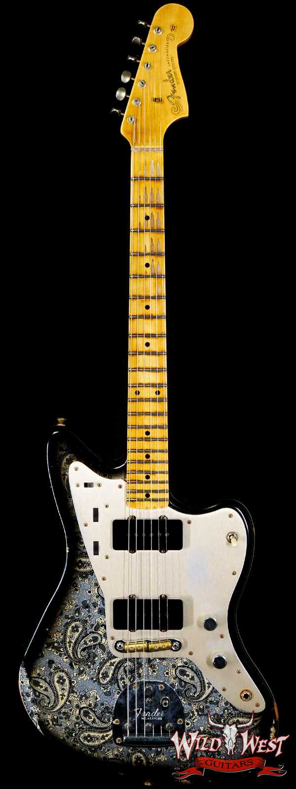 Fender Custom Shop Limited Edition Custom Jazzmaster Maple Fingerboard Relic Aged Black Paisley