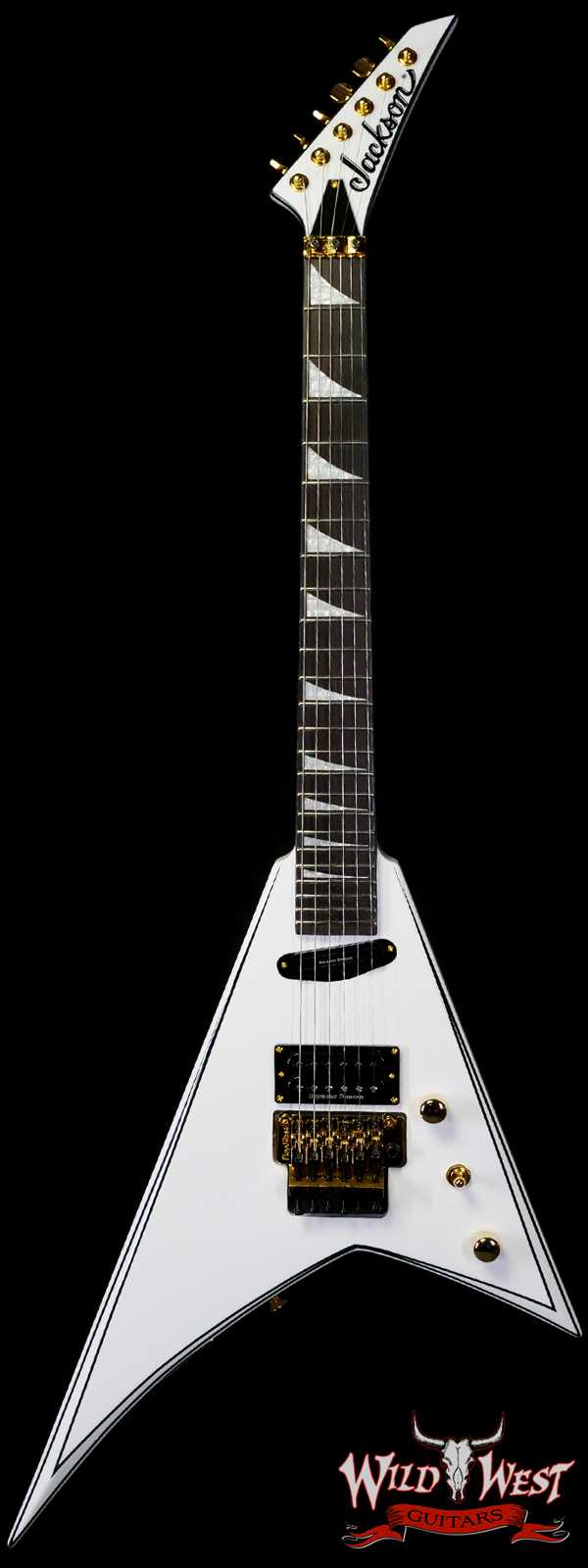 Jackson Concept Series Rhoads RR24 HS Ebony Fingerboard White with Black Pinstripes