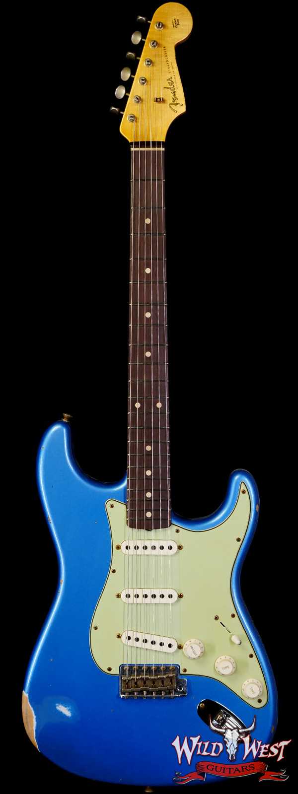 Fender Custom Shop 1962 Stratocaster Hand-Wound Pickups AAA Dark Rosewood Slab Board Relic Lake Placid Blue