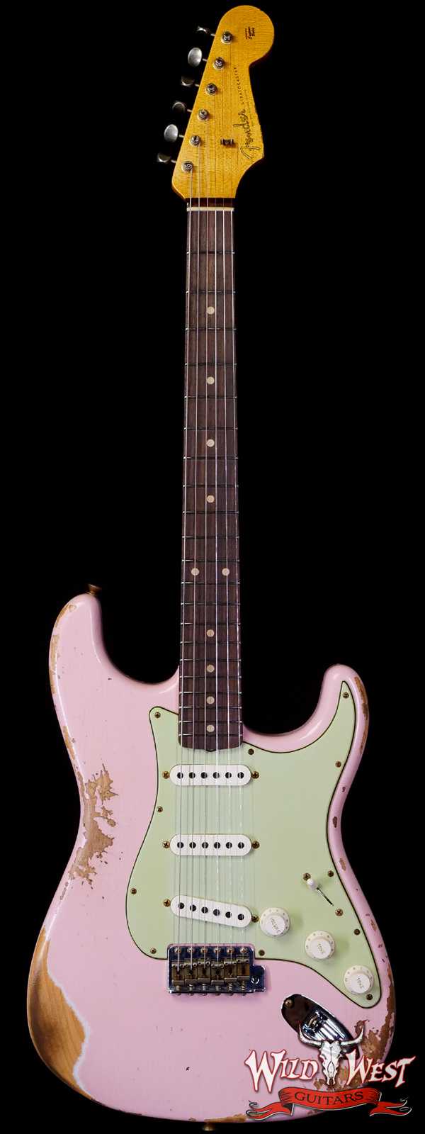 Fender Custom Shop 1962 Stratocaster Hand-Wound Pickups AAA Dark Rosewood Slab Board Heavy Relic Shell Pink