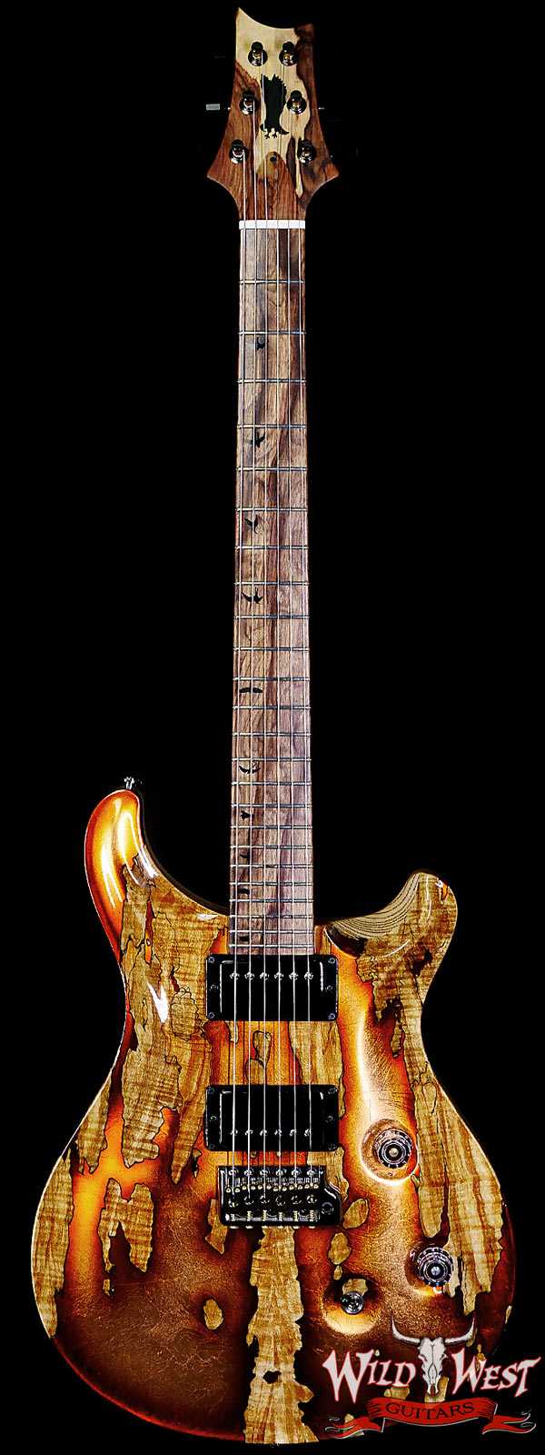 Paul Reed Smith PRS Private Stock #9776 Custom 24 Spalted Maple Top Natural with Smoked Copper Leaf