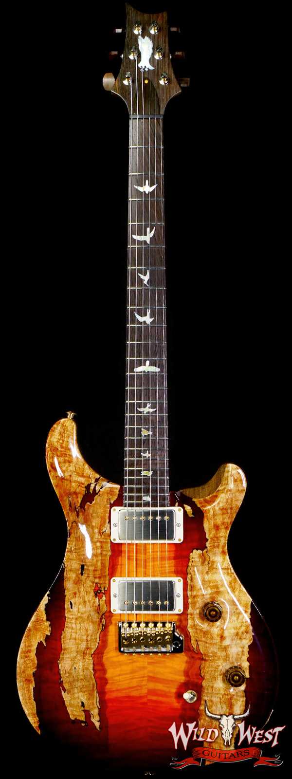 Paul Reed Smith PRS Private Stock #9778 Custom 24 Brazilian Spalted Maple Top Natural with Dark Cherry Glow