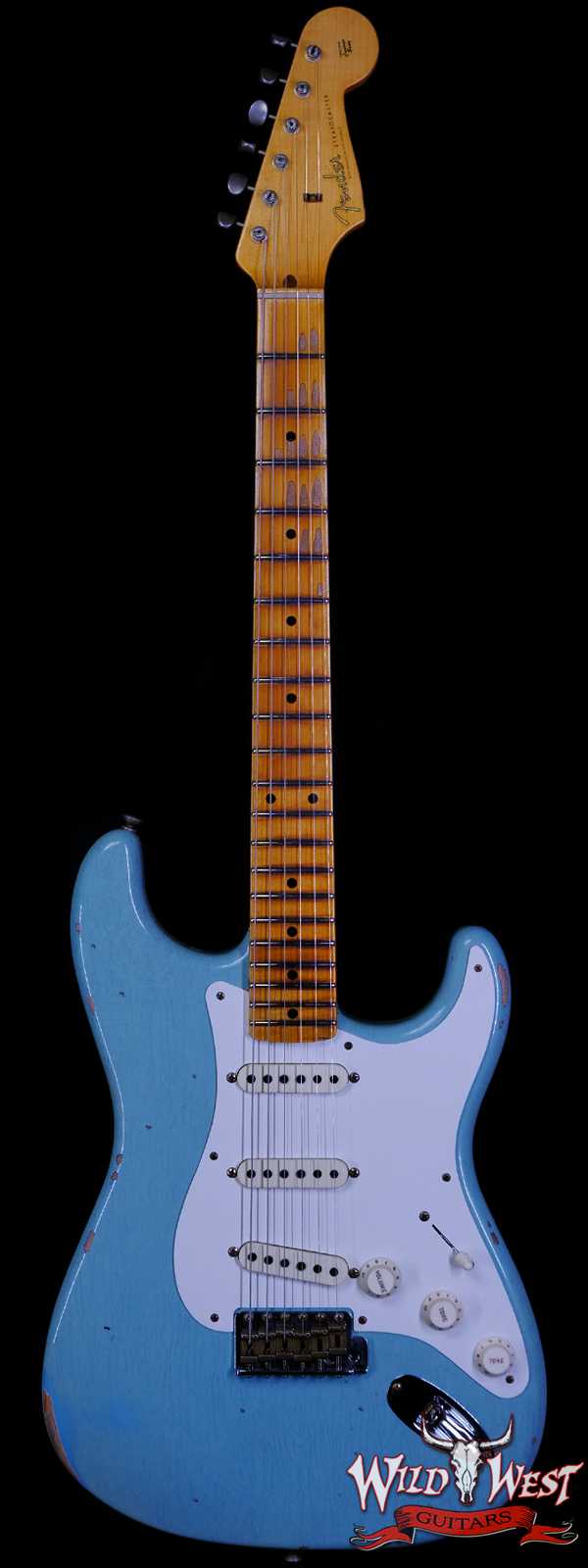 Fender Custom Shop Time Machine Collection 1957 Stratocaster Relic Faded Aged Daphne Blue