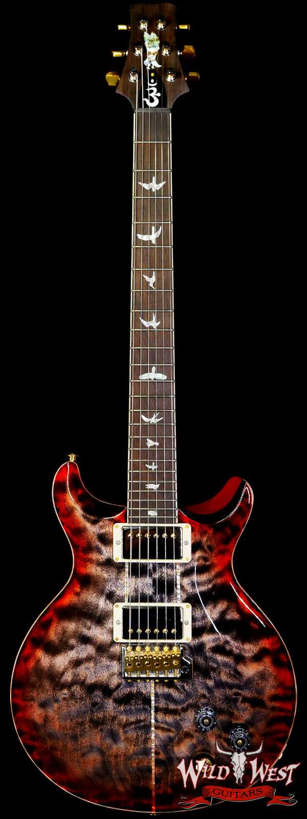 Paul Reed Smith PRS Wood Library 10 Top Quilt Maple Santana Retro Brazilian Rosewood Board Charcoal Cherry Burst