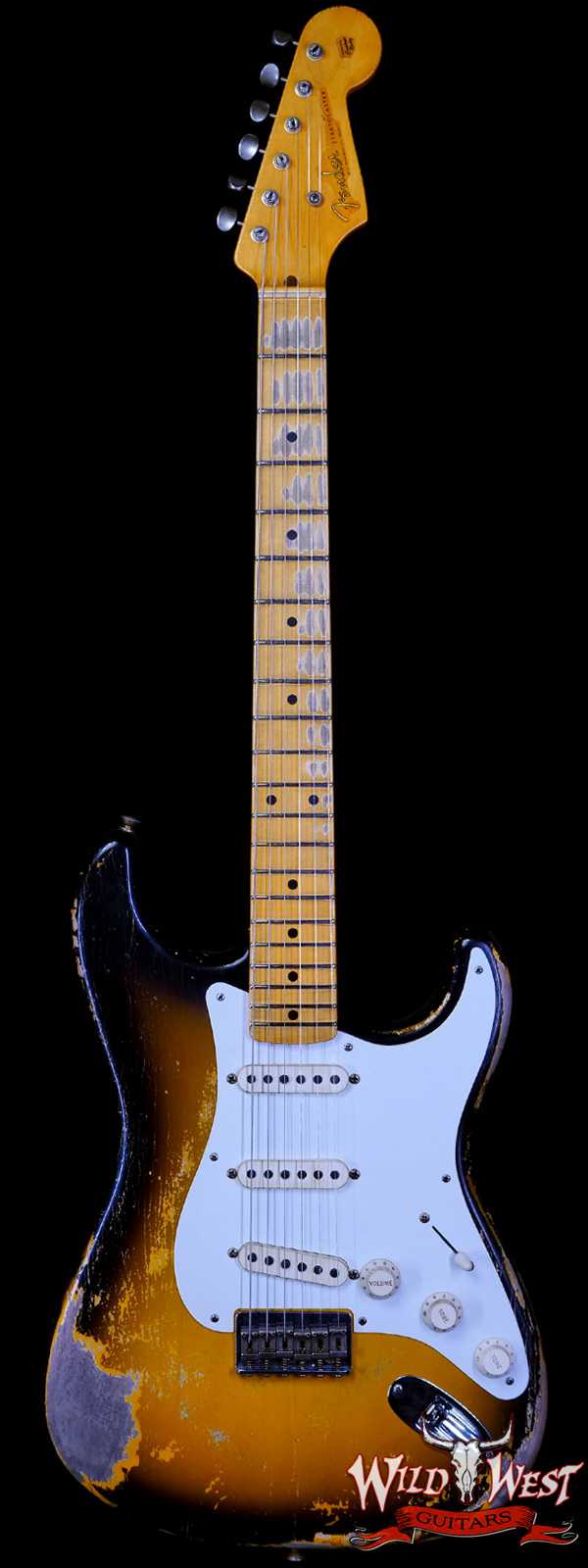 Fender Custom Shop Greg Fessler Masterbuilt 1955 Stratocaster Hardtail H/W Pickups Relic 2 Tone Sunburst 6.70 LBS
