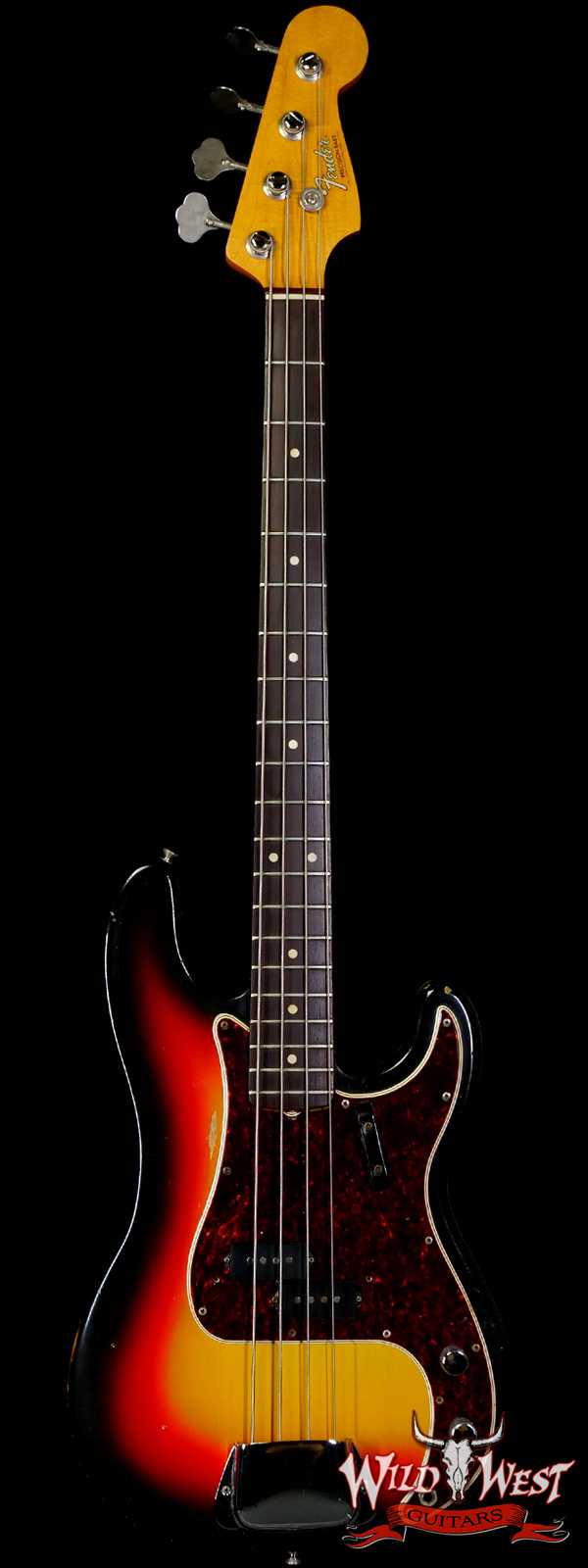 1966 Fender P-Bass Precision Bass Sunburst with Original Hardshell Case 8.70 LBS