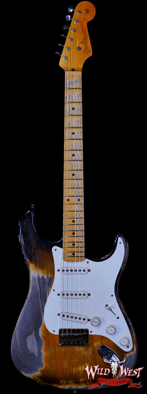 Fender Custom Shop Greg Fessler Masterbuilt 1955 Stratocaster Hardtail H/W Pickups Heavy Relic 2 Tone Sunburst 6.80 LBS