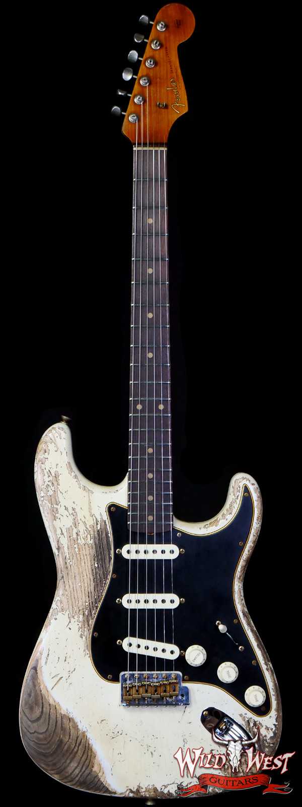 Fender Custom Shop Limited Edition Poblano Stratocaster Hand-Wound Pickups Super Heavy Relic Aged Olympic White