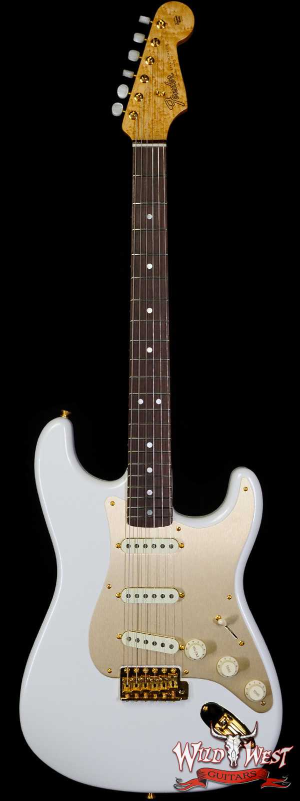Fender Custom Shop Limited Edition 75th Anniversary Stratocaster 5A Birdseye Maple Neck Rosewood Fingerboard NOS Diamond White Pearl
