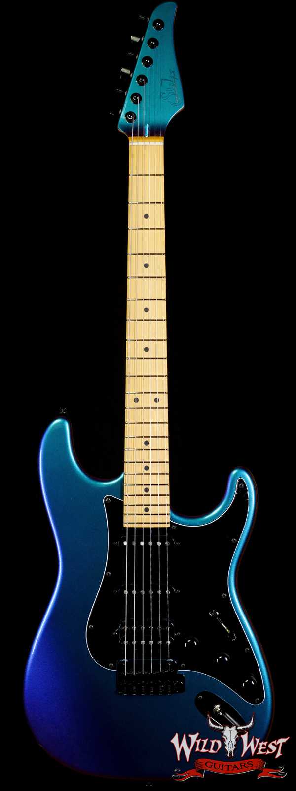 Suhr Custom Classic S HSS Maple Fingerboard Matching Color Headstock Prism (Black Hardware)