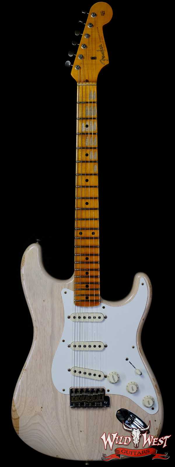 Fender Custom Shop 1957 Stratocaster Hand-Wound Pickups Quatersawn Maple Neck Relic Aged White Blonde