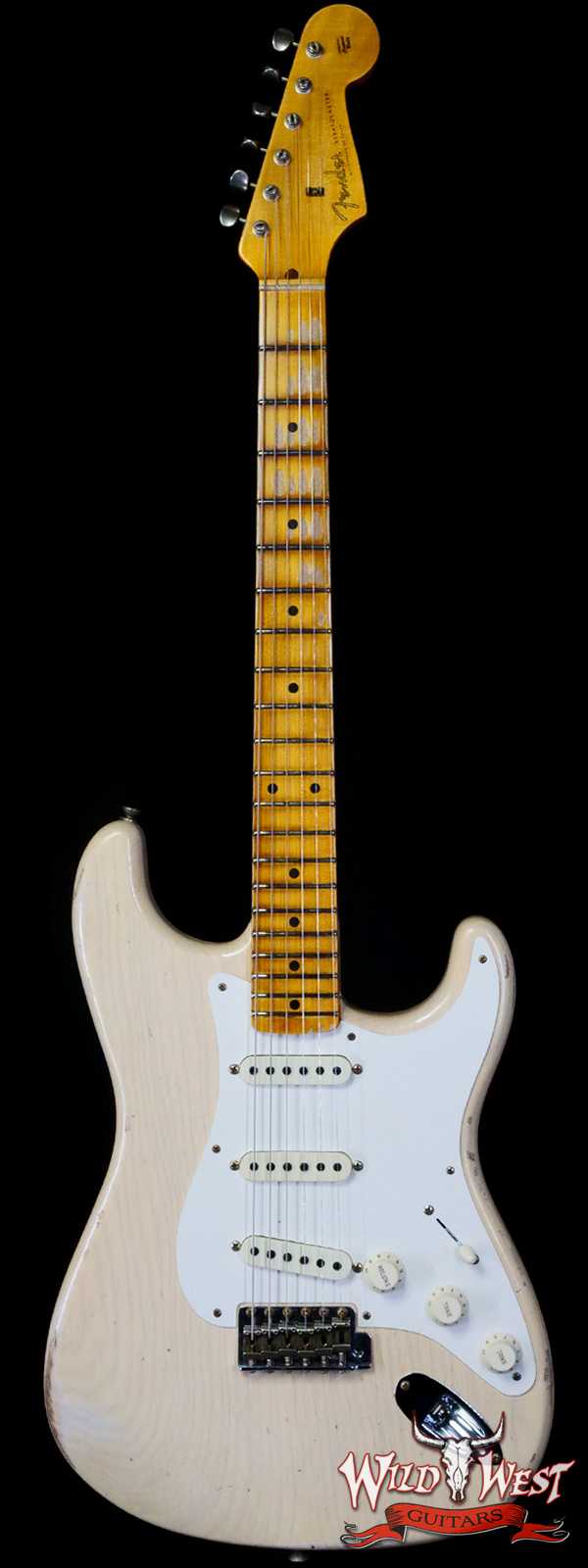 Fender Custom Shop 1957 Ash Stratocaster Hand-Wound Pickups Quatersawn Maple Neck Relic Aged White Blonde