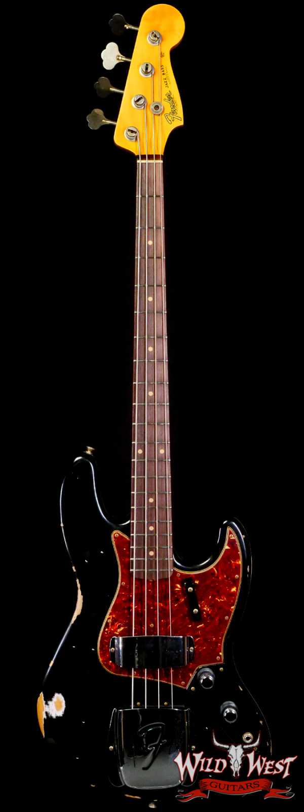 Fender Custom Shop Time Machine Series ‘62 J-Bass 1962 Jazz Bass Hand-Wound Relic Aged Black