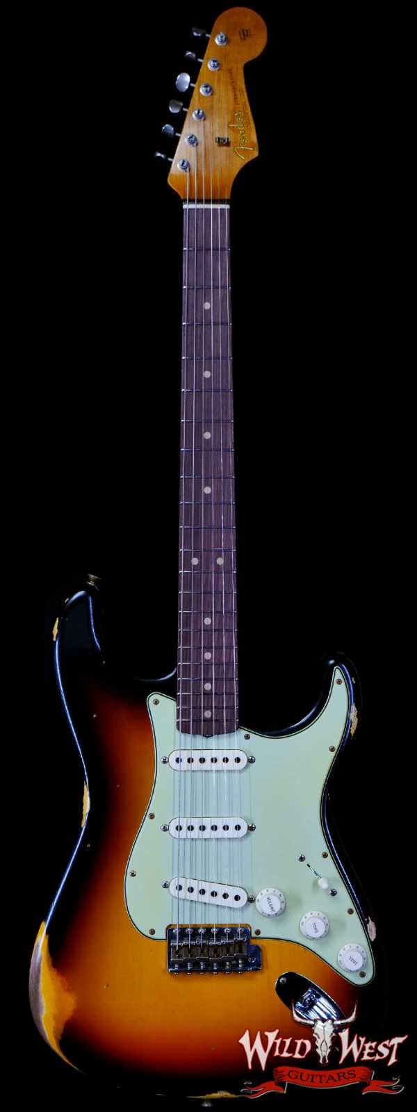 Fender Custom Shop Limited Edition 1963 Stratocaster Hand-Wound Pickups Roasted Maple Neck Relic 3-Color Sunburst