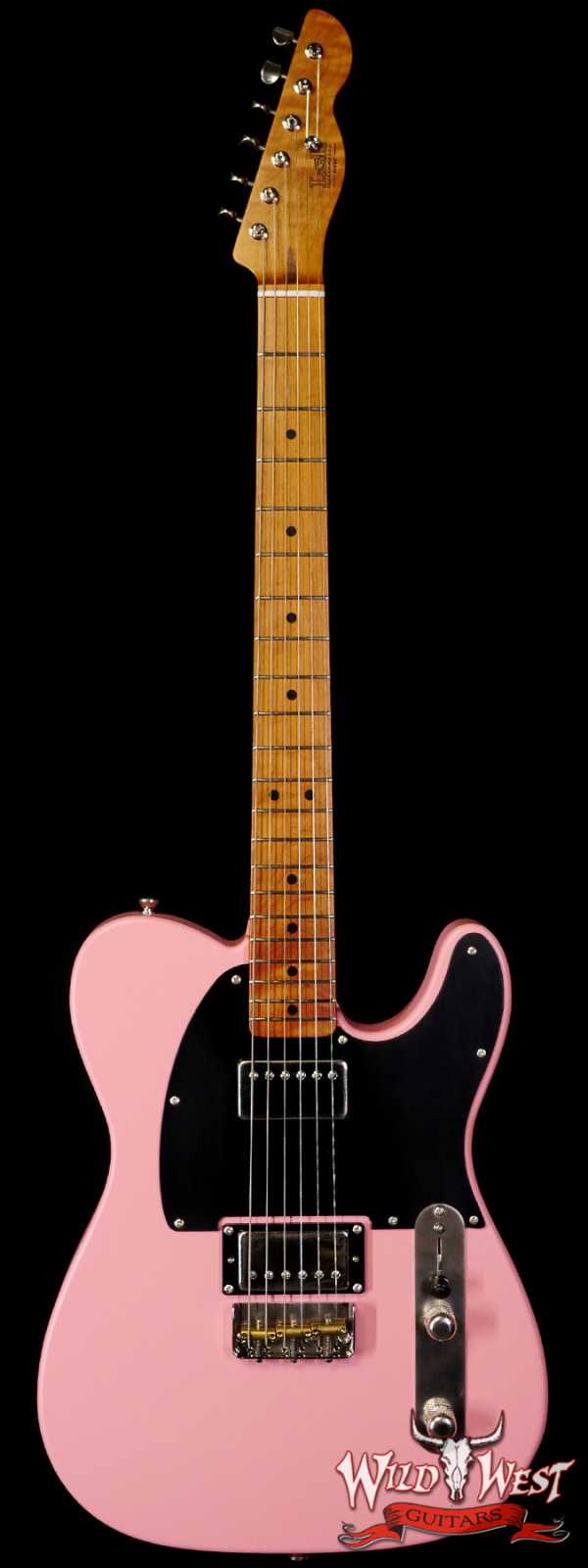 LsL T-Bone One HH Roasted Flame Maple Neck Double Humbucker Shell Pink