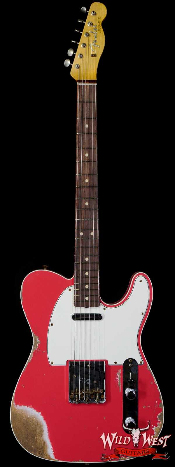 Fender Custom Shop 1962 Telecaster Custom Rosewood Slab Board Hand-Wound Pickups Heavy Relic Fiesta Red