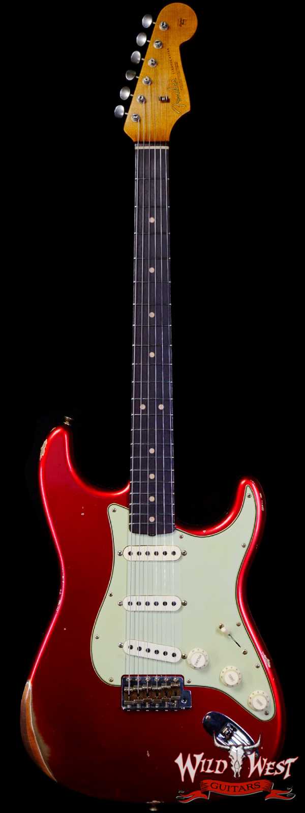 Fender Custom Shop 1963 Stratocaster Hand-Wound Pickups Roasted Maple Neck Relic Aged Candy Apple Red