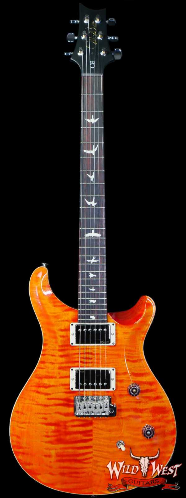 Paul Reed Smith PRS Wild West Guitars 2023 Special Run CE 24 Painted Black Neck 57/08 Pickups Orange