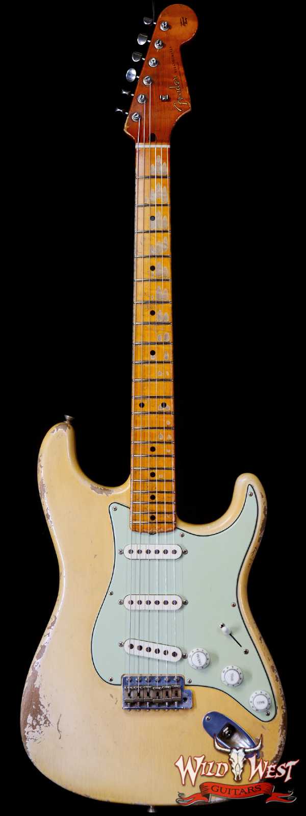 Fender Custom Shop Dale Wilson Masterbuilt 1959 ‘59 Stratocaster Flame Maple Neck Josefina Hand-Wound Pickups Relic White Blonde