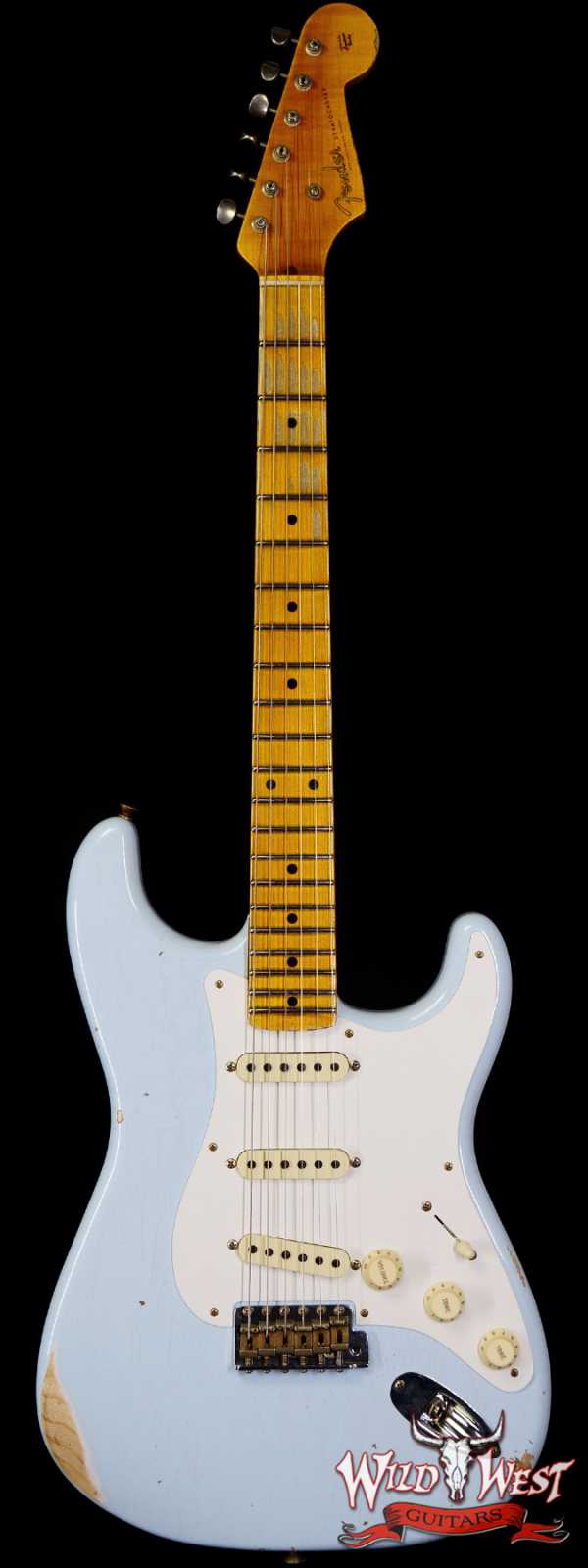 Fender Custom Shop 1956 Ash Stratocaster Hand-Wound Pickups Relic Faded Sonic Blue