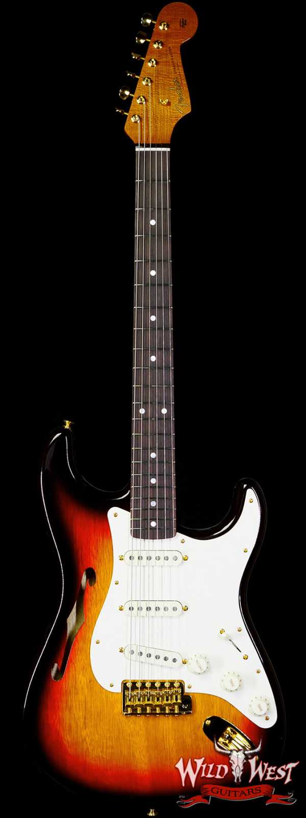 Fender Custom Shop Artisan Series Korina Stratocaster Semi-hollow Roasted Quartersawn Maple Neck Chocolate 3-Color Sunburst
