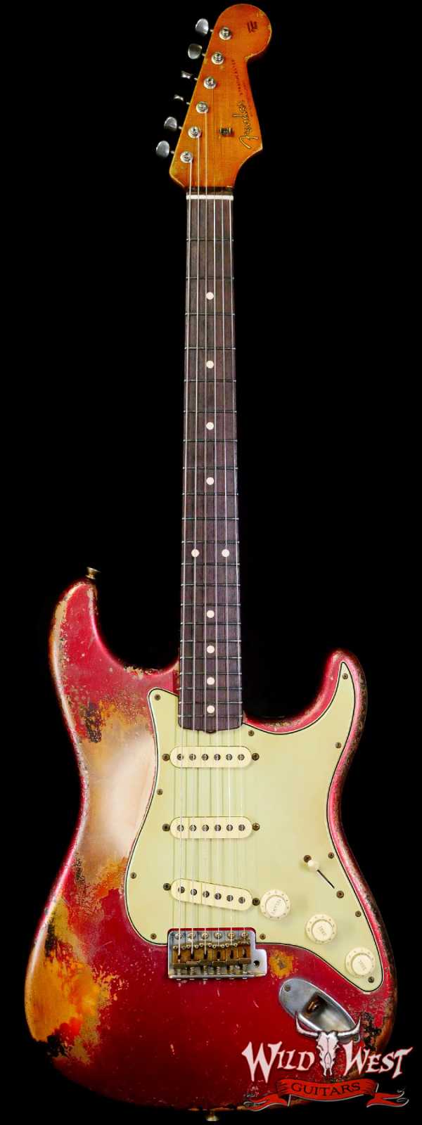 Fender Custom Shop Vincent Van Trigt Masterbuilt 1962 Stratocaster Heavy Relic Candy Apple Red over 3 Tone Sunburst