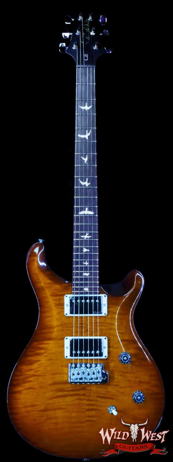 Paul Reed Smith PRS Wild West Guitars 2023 Special Run CE 24 Painted Black Neck 57/08 Pickups Violin Amber Sunburst