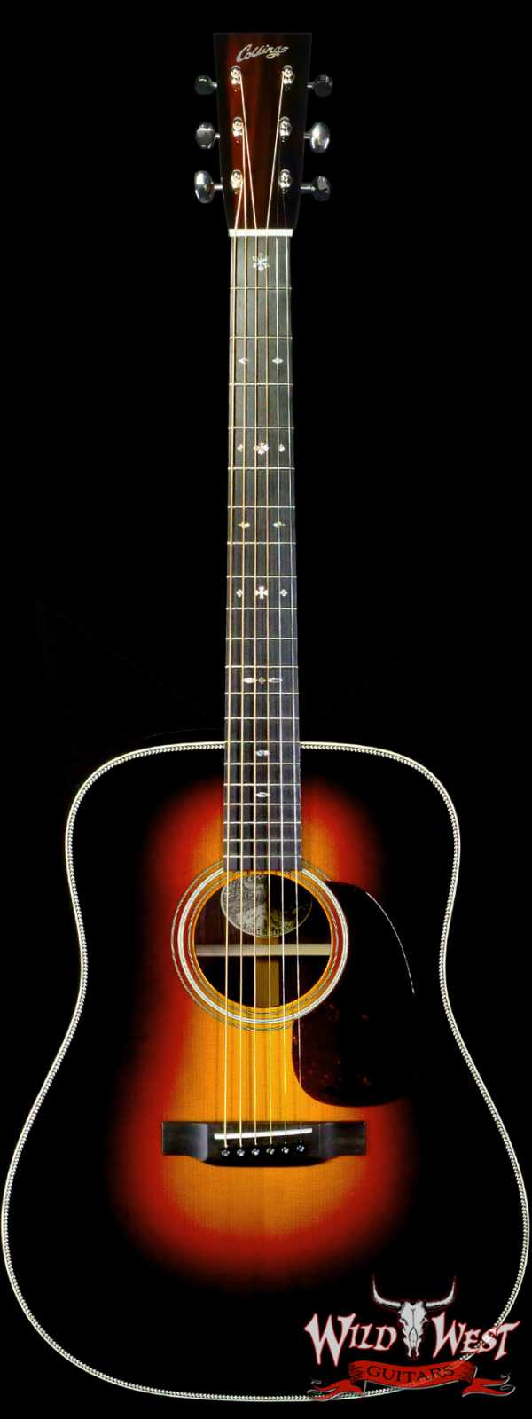 Collings D Serise Dreadnought D2H Sitka Spruce Top East Indian Rosewood Back & Sides 45 Style Snowflake Inlays Sunburst