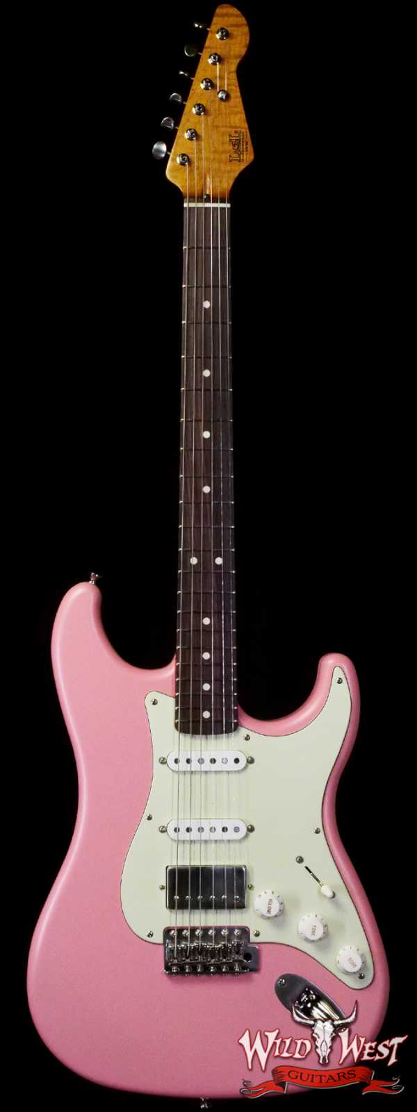 LsL Saticoy One B S Style HSS Roasted Flame Maple Neck Rosewood Fingerboard Shell Pink