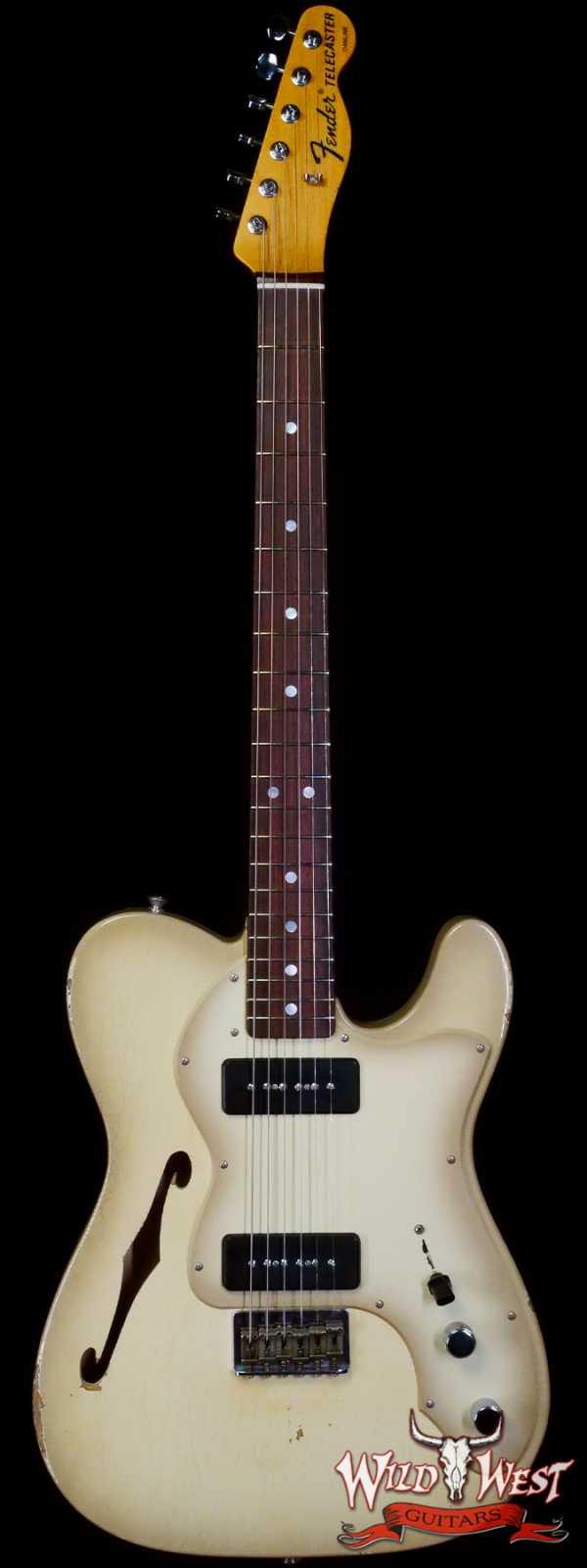 Fender Custom Shop Andy Hicks Masterbuilt 1972 Telecaster Thinline Dual P90 Brazilian Rosewood Board Journeyman Relic Antigua
