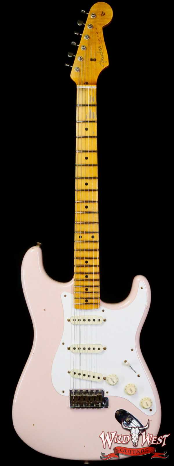 Fender Custom Shop 1956 Stratocaster Hand-Wound Master Design Bone Tone Pickups Journeyman Relic Super Faded Aged Shell Pink