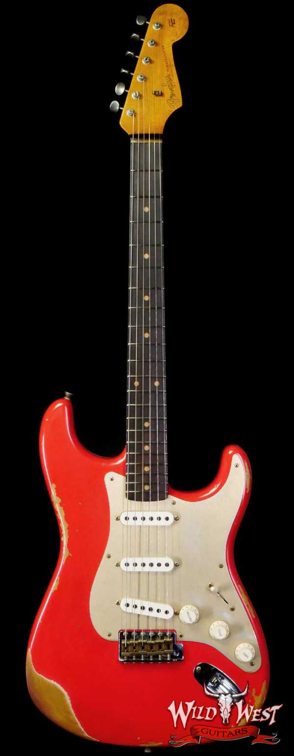 Fender Custom Shop Limited Edition 1959 Stratocaster Roasted Quarter-Sawn Maple Neck Heavy Relic Aged Fiesta Red