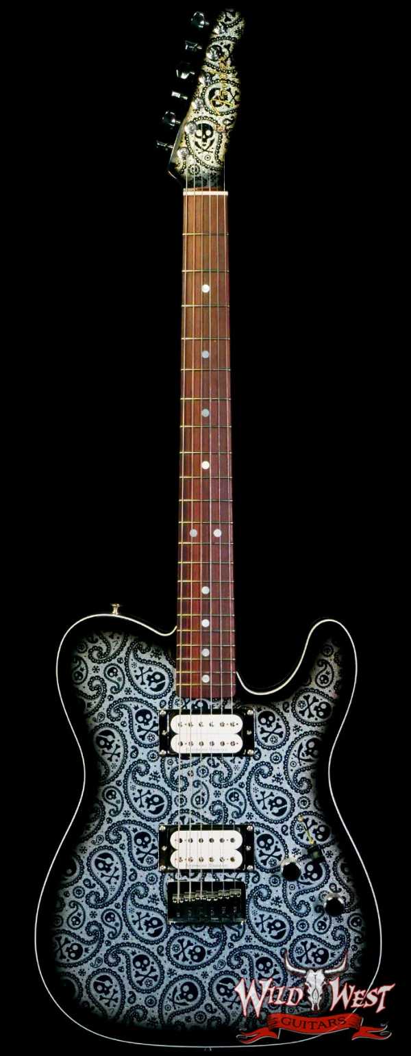 Fender Custom Shop Paul Waller Masterbuilt 1967 Telecaster Custom HH NOS Black Skull Paisley