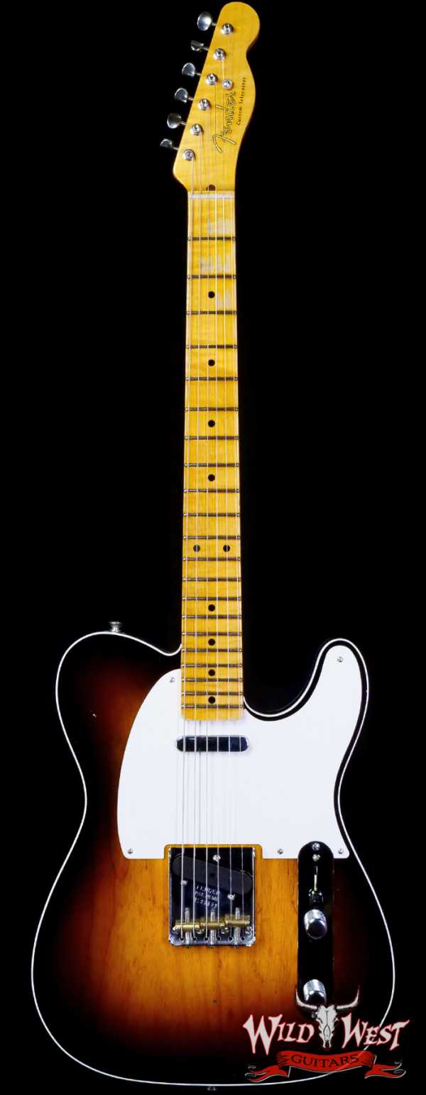 Fender Custom Shop Limited Edition 50’s Telecaster Flame Maple Neck Hand-Wound Journeyman Relic 2 Tone Sunburst