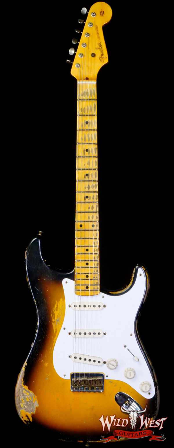 Fender Custom Shop Greg Fessler Masterbuilt 1955 Stratocaster Hardtail H/W Pickups Relic 2 Tone Sunburst 6.90 LBS
