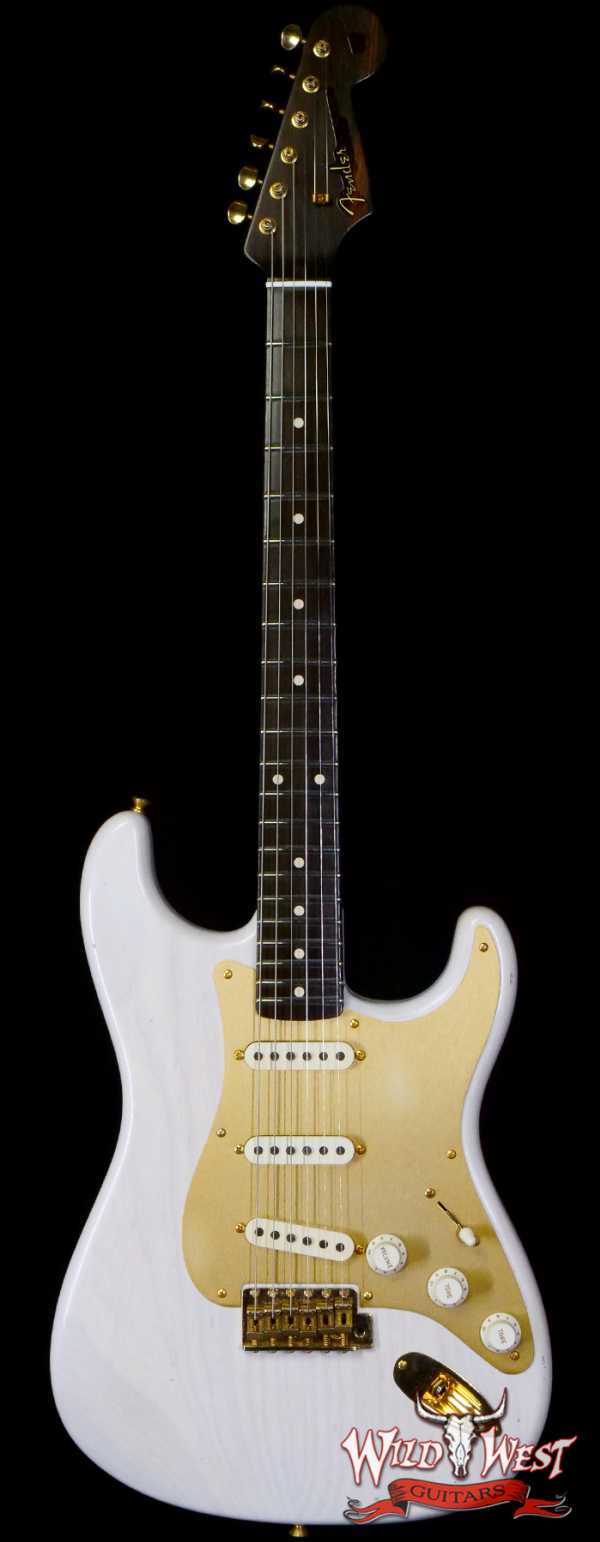 Fender Custom Shop Kyle McMillin Masterbuilt 1957 Stratocaster Brazilian Rosewood Neck Journeyman Relic Aged White Blonde