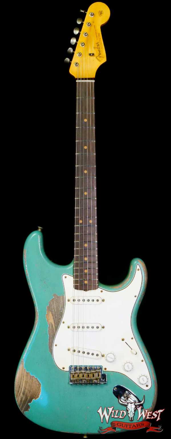 Fender Custom Shop Greg Fessler Masterbuilt 1963 Stratocaster Brazilian Rosewood Board Josefina Hand-Wound Pickups Relic Sea Foam Green