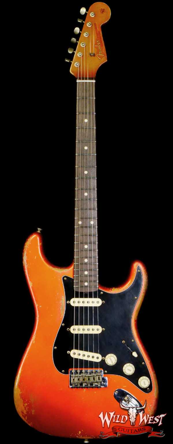 Fender Custom Shop Vincent Van Trigt Masterbuilt 1963 Stratocaster Relic Orange with Black Pickguard