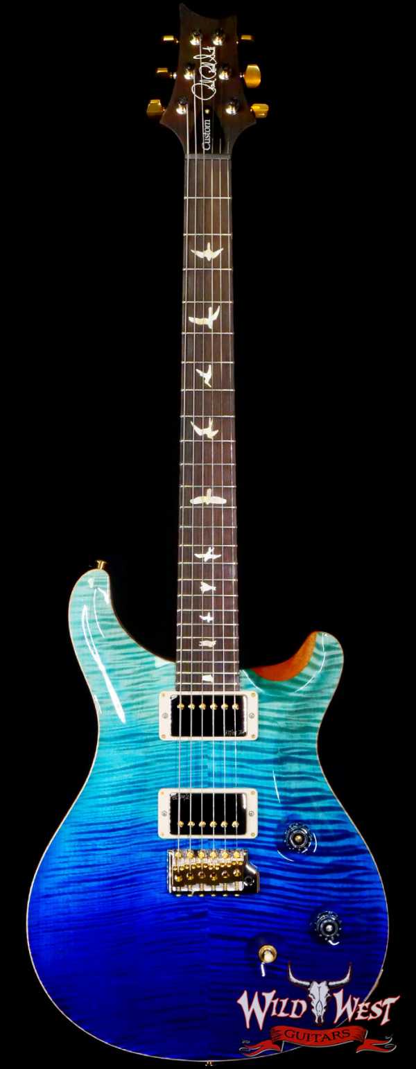 Paul Reed Smith PRS Wood Library 10 Top Custom 24 Brazilian Rosewood Fingerboard Blue Fade (US Only / No International Shipping)