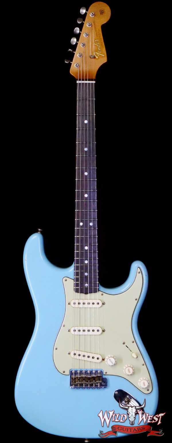 Fender Custom Shop Andy Hicks Masterbuilt 1964 Stratocaster Brazilian Rosewood Board Josefina Hand-Wound Pickups Joueneyman Relic Aged Daphne Blue