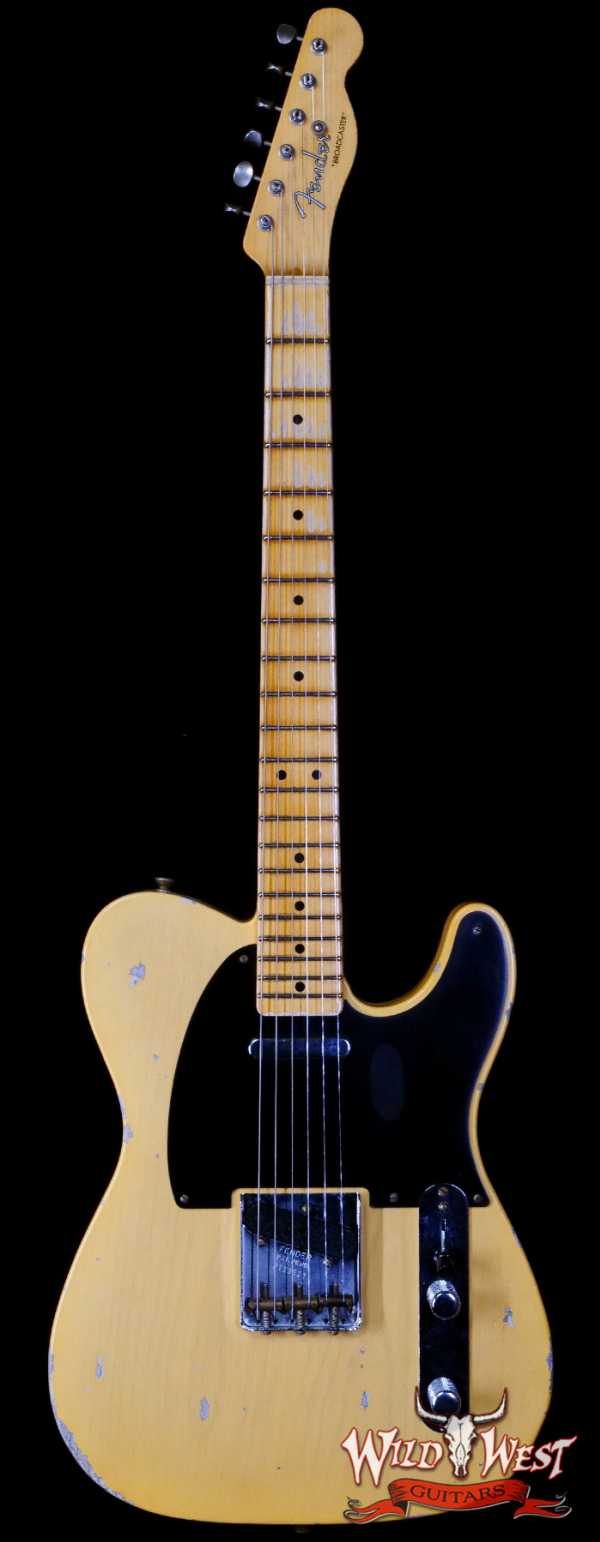 Fender Custom Shop Limited Edition 70th Anniversary Broadcaster (Telecaster) Relic Nocaster Blonde R113523