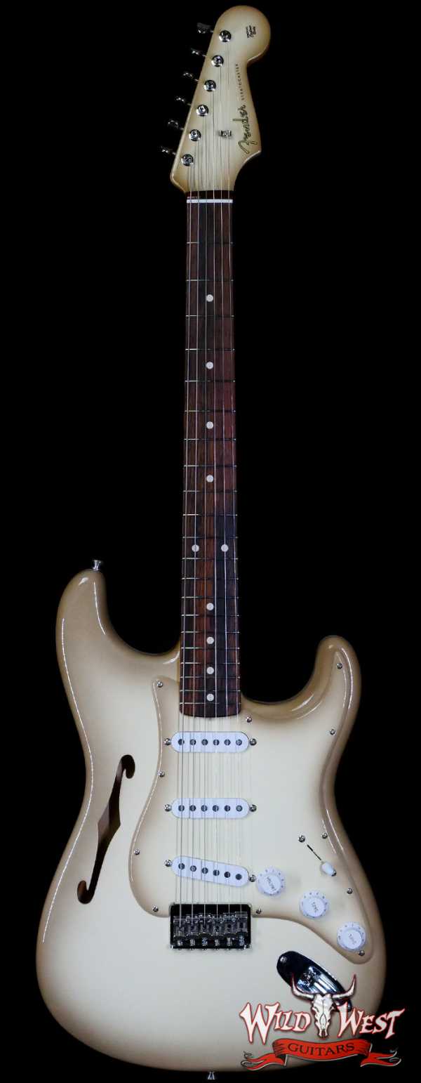 Fender Custom Shop Andy Hicks Masterbuilt 60’s Stratocaster Thinline Hardtail Brazilian Rosewood Board NOS Antigua