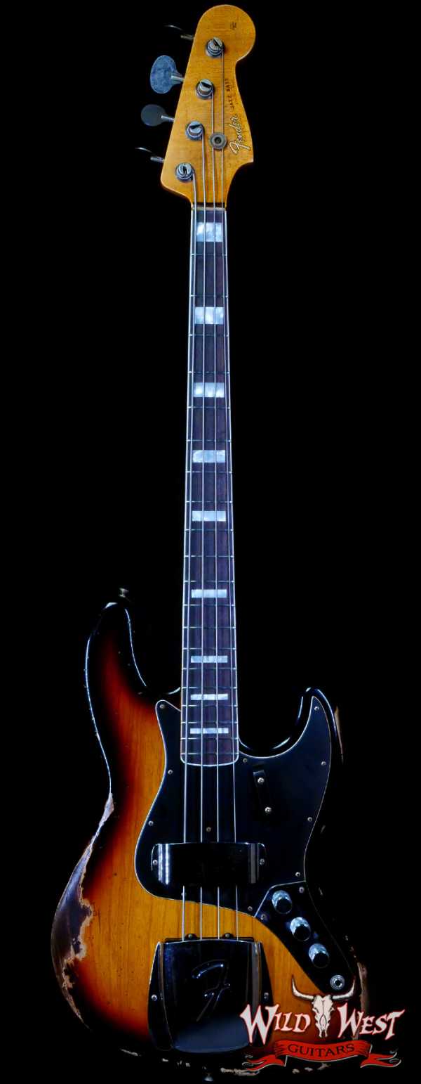Fender Custom Shop Limited Edition Custom Jazz Bass J-Bass Heavy Relic Faded Aged 3 Tone Sunburst