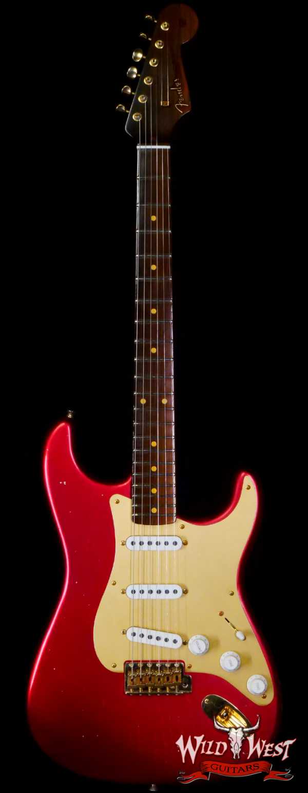 Fender Custom Shop Kyle McMillin Masterbuilt 1957 Stratocaster Brazilian Rosewood Neck Journeyman Relic Candy Apple Red (US Only / No International Shipping)