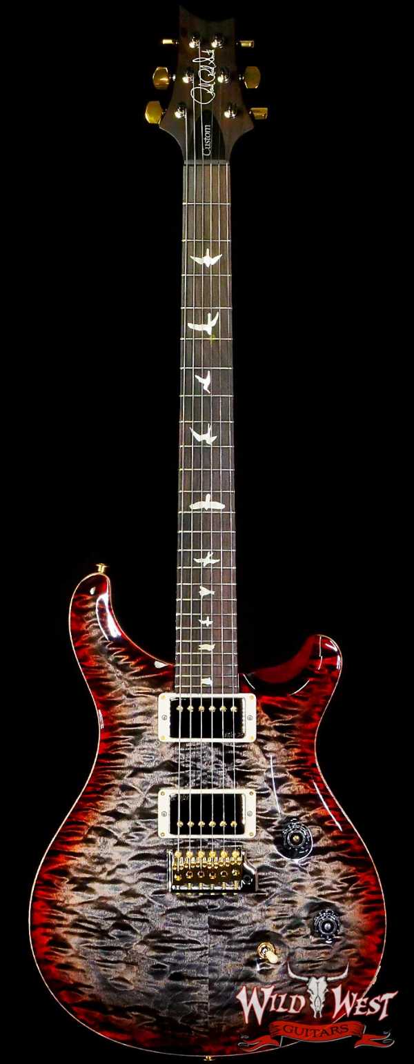 Paul Reed Smith PRS Wood Library 10 Top Quilt Custom 24 Brazilian Rosewood Board Charcoal Cherry Burst 7.30 LBS (US Only / No International Shipping)