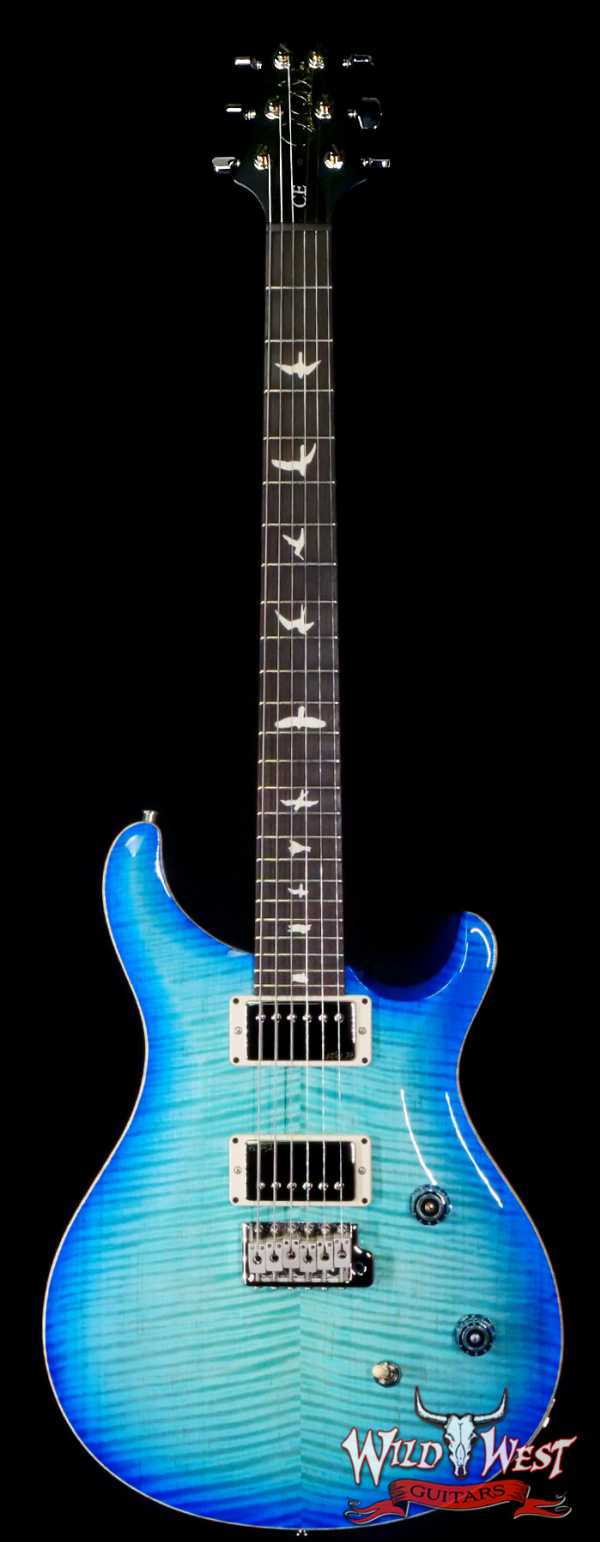 Paul Reed Smith PRS Wild West Guitars Special Run CE 24 Painted Black Neck 57/08 Covered Pickups Makena Blue 7.45 LBS