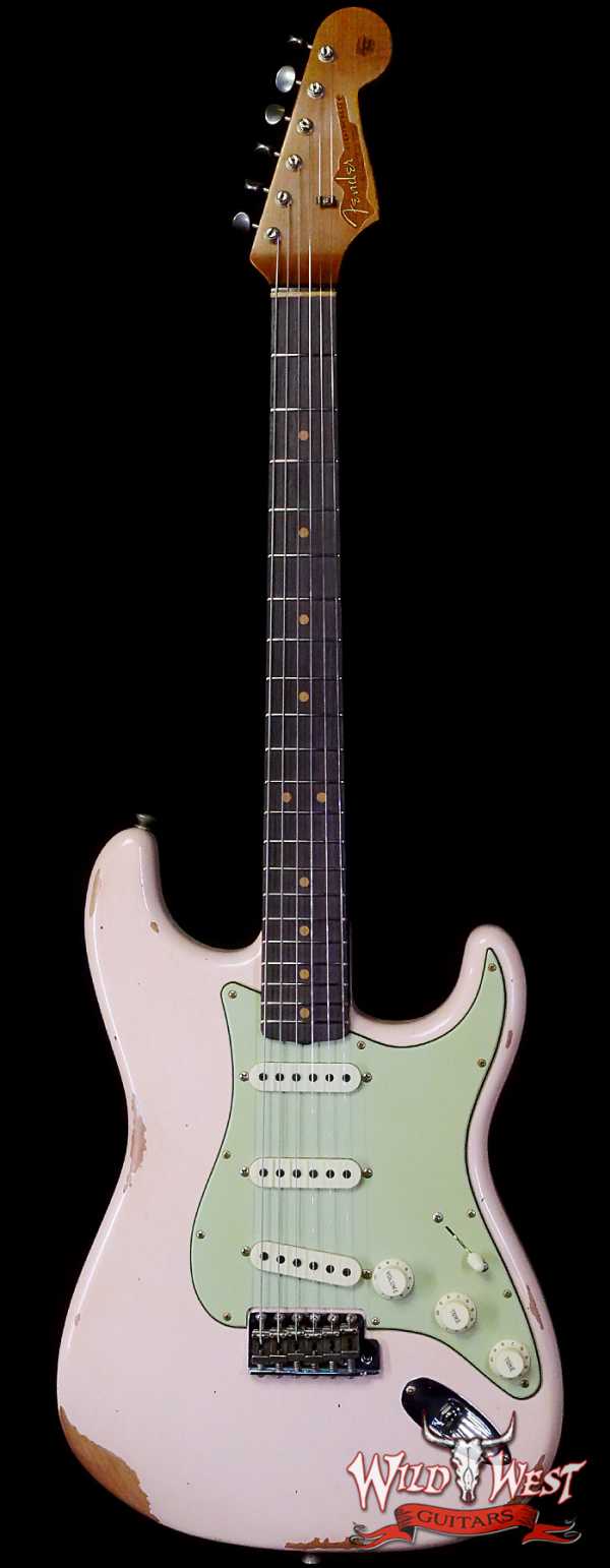 Fender Custom Shop Limited Edition 1963 63’ Stratocaster Roasted Quartersawn Maple Neck Relic Super Faded Aged Shell Pink 7.65 LBS