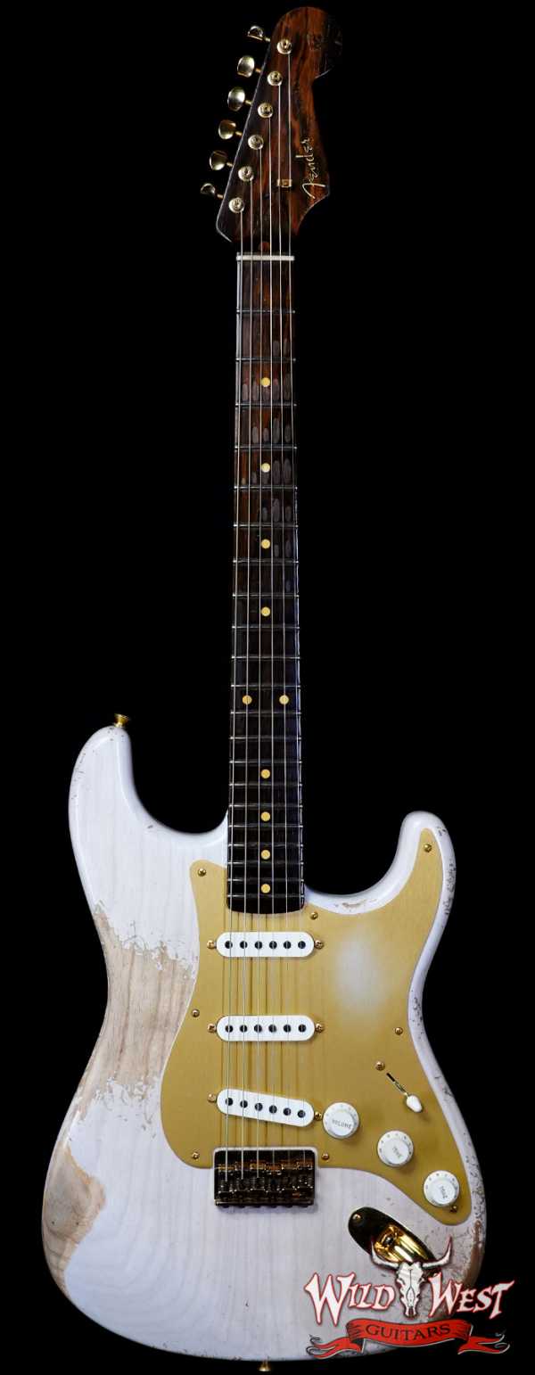  Fender Custom Shop Kyle McMillin Masterbuilt 1957 Hardtail Stratocaster Brazilian Rosewood Neck Heavy Relic White Blonde 7.45 LBS (US Only / No International Shipping)