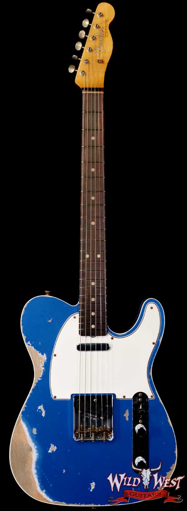 Fender Custom Shop 1962 Telecaster Custom Rosewood Slab Board Hand-Wound Pickups Heavy Relic Lake Placid Blue 7.30 LBS