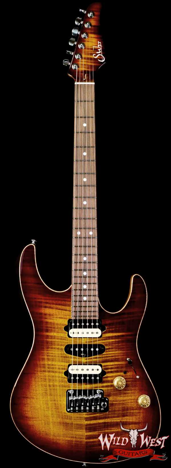 Suhr Custom Modern HSH with Blower Switch Flame Maple Top Bengal Burst 7.40 LBS